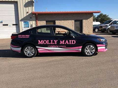 cleaning company vehicle wrap advertising
